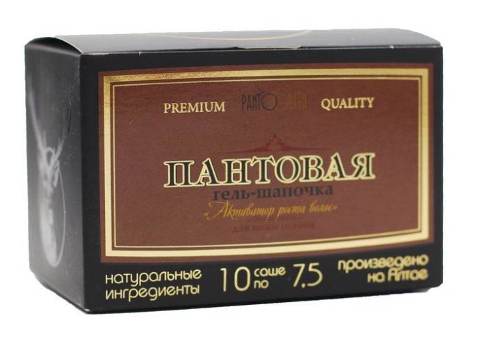 Пантовый гель шапочка Активатор роста волос 10 саше