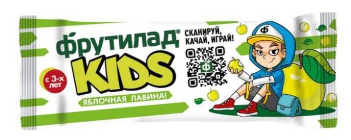 Батончик фруктовый Фрутилад KIDS Яблочная лавина 25г