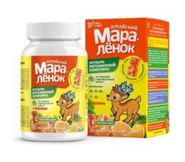 Алтайский мараленок с Холином цитрусовый микс 30 пастилок