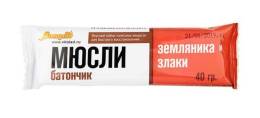 Батончик мюсли Виталад Земляника и Злаки на фруктозе 40г