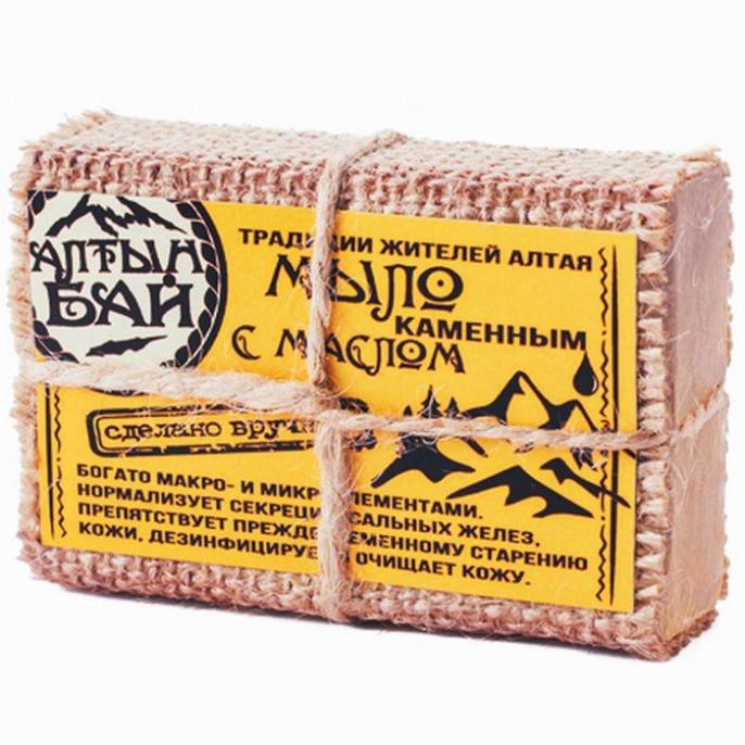 Мыло АЛТЫНБАЙ натуральное С каменным маслом 80г