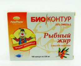 Рыбный жир масло облепихи 100 капсул