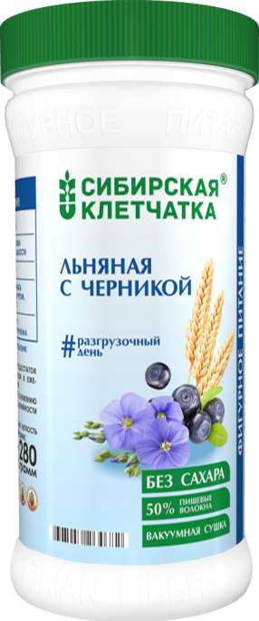 Клетчатка Льняная Сибирская Черника банка 280 г