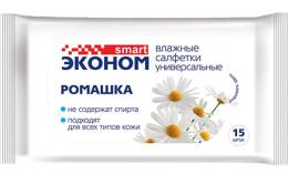 Салфетки влажные ромашка 15шт