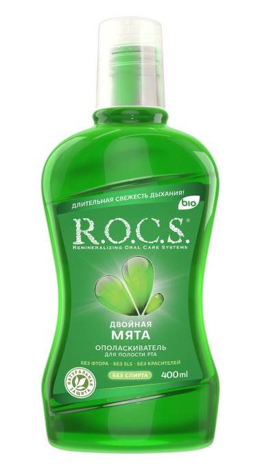 ROCS Рокс Ополаскиватель Двойная мята 400мл