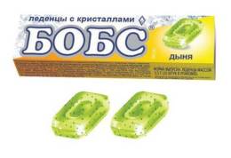 БОБС леденцы Дыня с кристаллами 35г