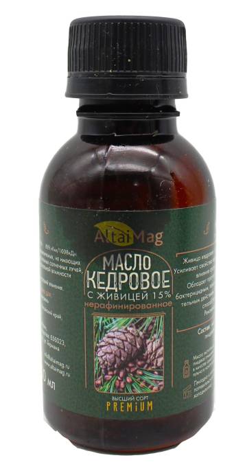 Масло Кедровое с живицей кедровой АлтайМаг 15% 100мл