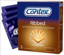 Презервативы Contex Ribbed ребристые 3 шт