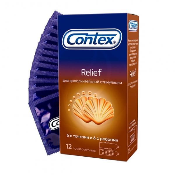 Презервативы Contex Relief Рельефные 12 шт
