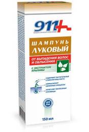 911 Шампунь Луковый с ЭКСТРАКТОМ КРАПИВЫ при облысении от выпадения волос 150мл