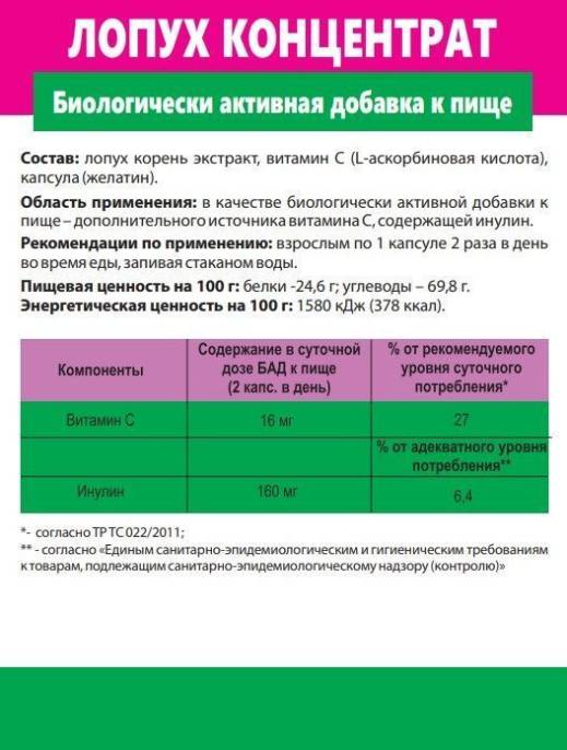 Концентрат Лопух Корень Алтайские Традиции №60