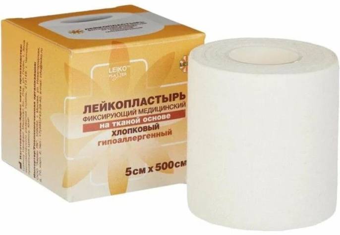 Лейкопластырь LEIKO на Тканой основе Телесный 5 х 500см