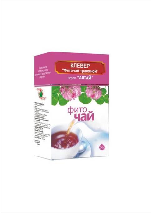 Клевер трава и цветки фиточай Фарм продукт 50г