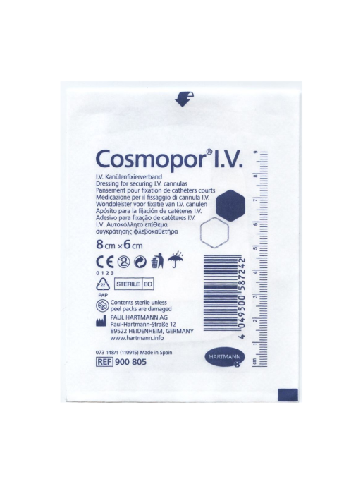 Повязка Cosmopor IV для фиксации игл 6x8см 1шт