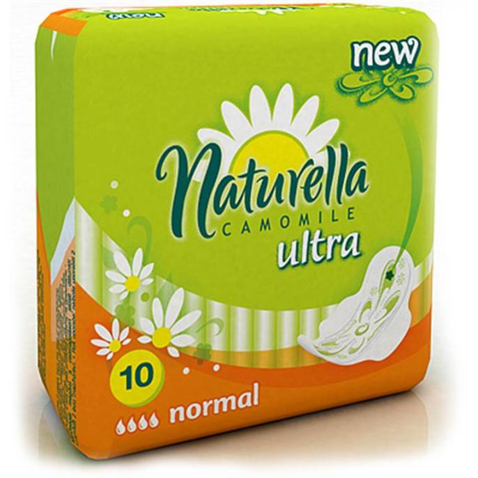Прокладки Naturella Натурелла Ultra Camomile Normal с крылышками №10