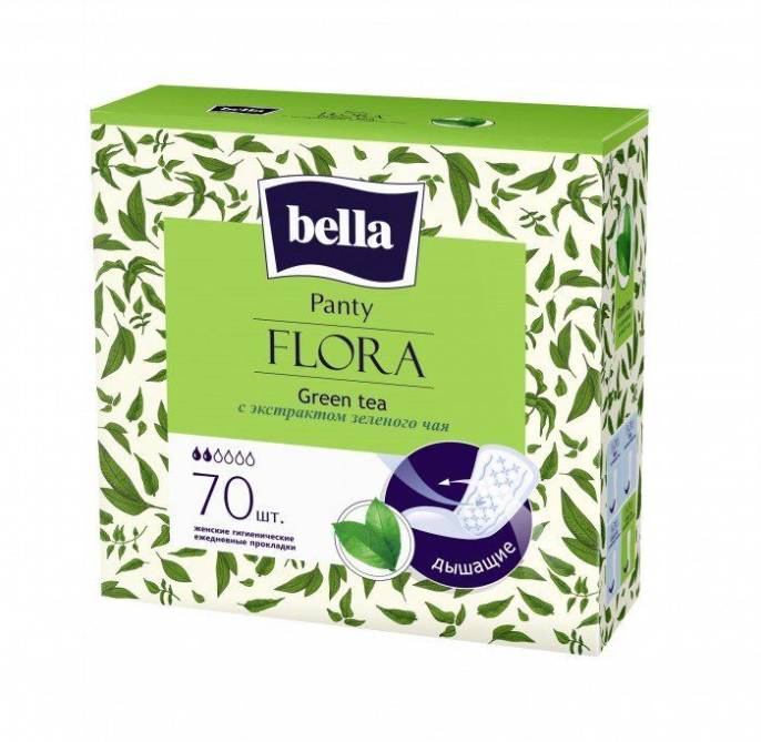 Прокладки BELLA Белла Panty FLORA Green tea ежедневные 70шт