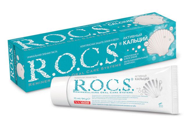 ROCS Рокс Зубная паста Активный кальций 94г