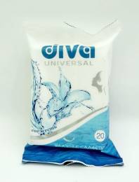 Салфетки влажные Diva universal свежесть универсальные 20шт