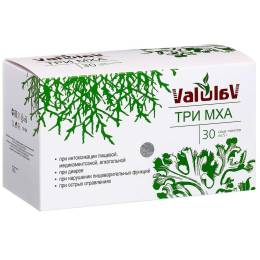 Три мха «ValulaV» при пищевых отравлениях, 30 пакетов.