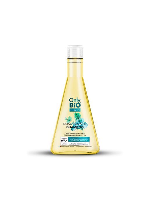 Шампунь освежающий Scalp expert 5 в 1 Глубокоочищающий Only Bio Lab 350мл