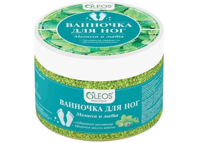 OLEOS Ванночка для ног Мелисса и мята 220г