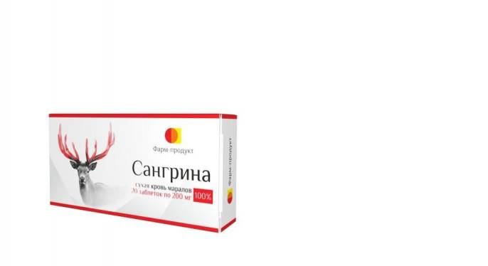 Сангрина сухая кровь марала 20 таблеток