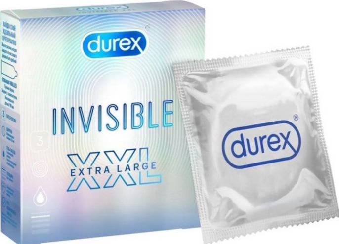 Презерватив ДЮРЕКС Invisible XXL Extra Large 3шт