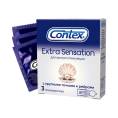 Презервативы Contex Extra Sensation С крупными точками и ребрами 3 шт