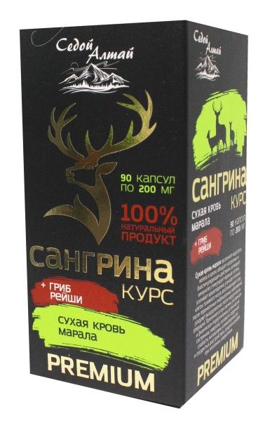 Сангрина курс Гриб рейши Фарм продукт 90 капсул