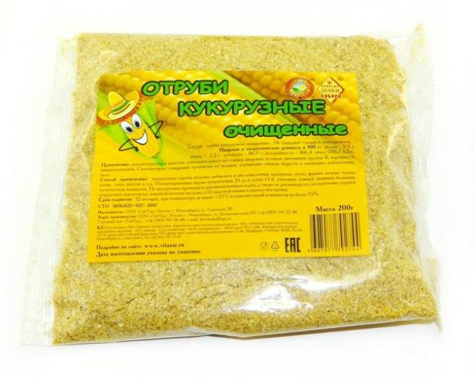 Отруби кукурузные очищенные 200г