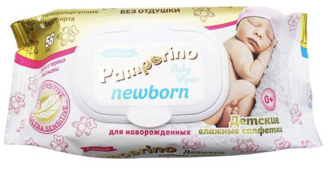 Салфетки влажные Памперино Детские NEWBORN 56шт