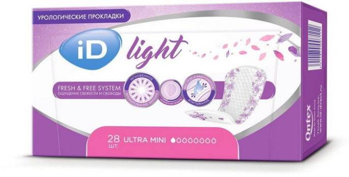 Прокладки урологические ID Light Ultra mini 28шт