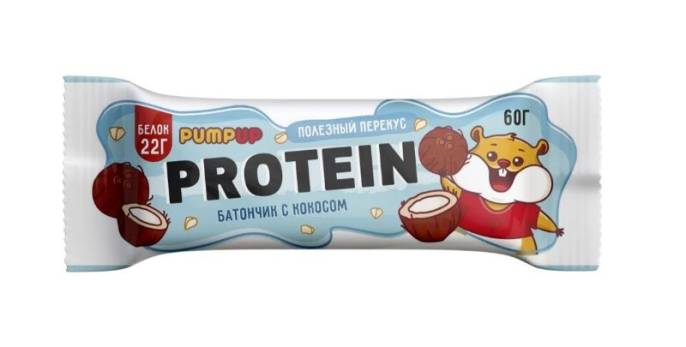 Батончик протеиновый PUMP UP Кокос 60г