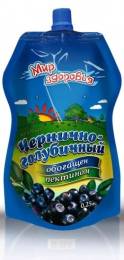 Нектар Чернично Голубичный с пектином на сахаре Мир здоровья 200мл