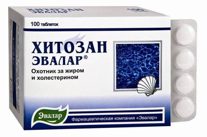 Хитозан Эвалар 100 таблеток