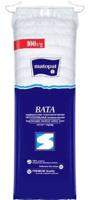 Вата Белла Зиг Заг хлопковая нестерильная 100 г