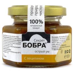 Секрет бобра с лецитином на меду «Острый ум», 100 гр.