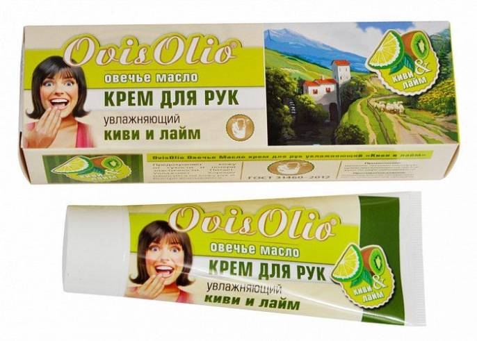 Овечье масло крем для рук увлажняющий Киви и лайм 70гр