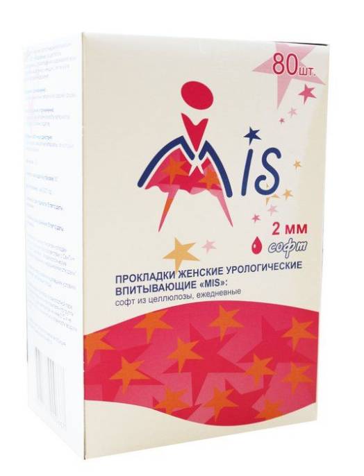 Прокладки Mis МИС урологические ежедневные 80шт