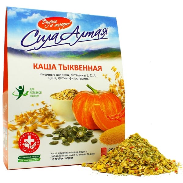 Каша тыквенная «Сила Алтая» очищающая, 200 гр.