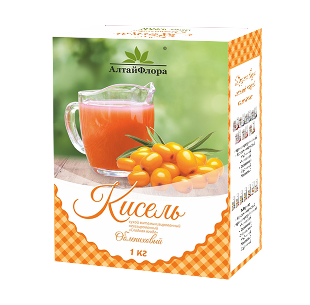 Кисель Облепиховый Сладкая ягодка коробка 1 кг