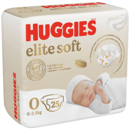 Подгузники Huggies Хаггис Элит Софт 0 от до 35кг 25шт