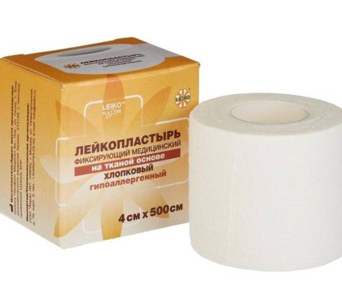 Лейкопластырь LEIKO фикс на Тканой основе Белый 4 х 500см