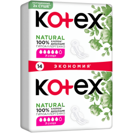 Прокладки Kotex Котекс Natural Супер №14