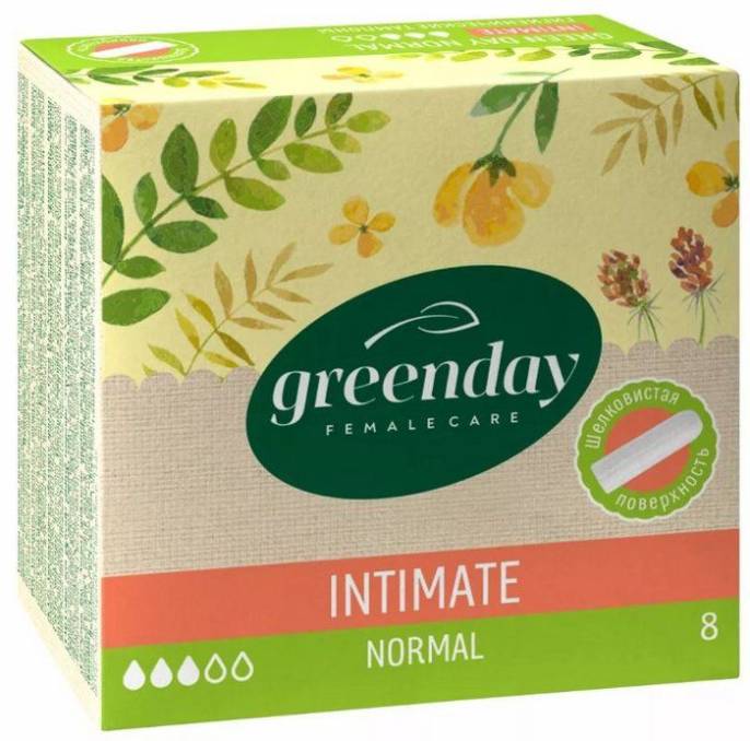 Тампоны GREEN DAY Normal INTIMATE 8шт