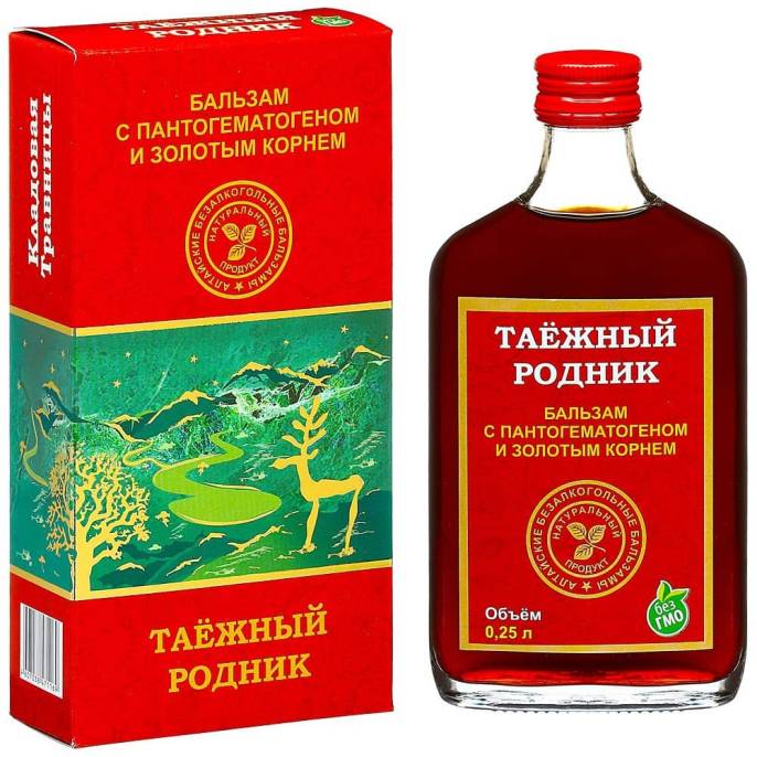 Бальзам «Таёжный родник» с пантогематогеном, 250 мл.