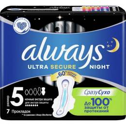 Прокладки Always Олвейс Ultra Night экстра защита №6