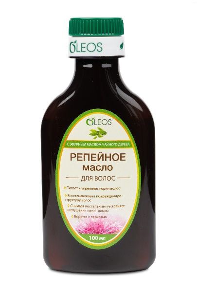OLEOS Репейное масло с эфирным маслом Чайного дерева 100мл