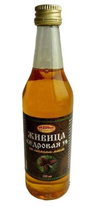 Живица кедровая на льняном масле Медовый край 100мл