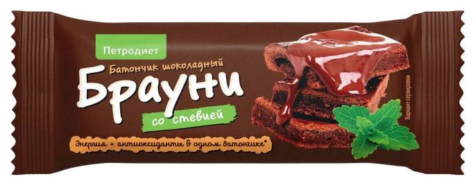 Батончик Брауни шоколадный со стевией 50г
